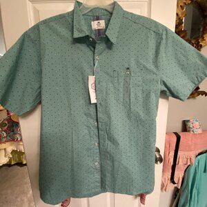 NWT ~Level Ten Mens Short Sleeve Button Up~XLg